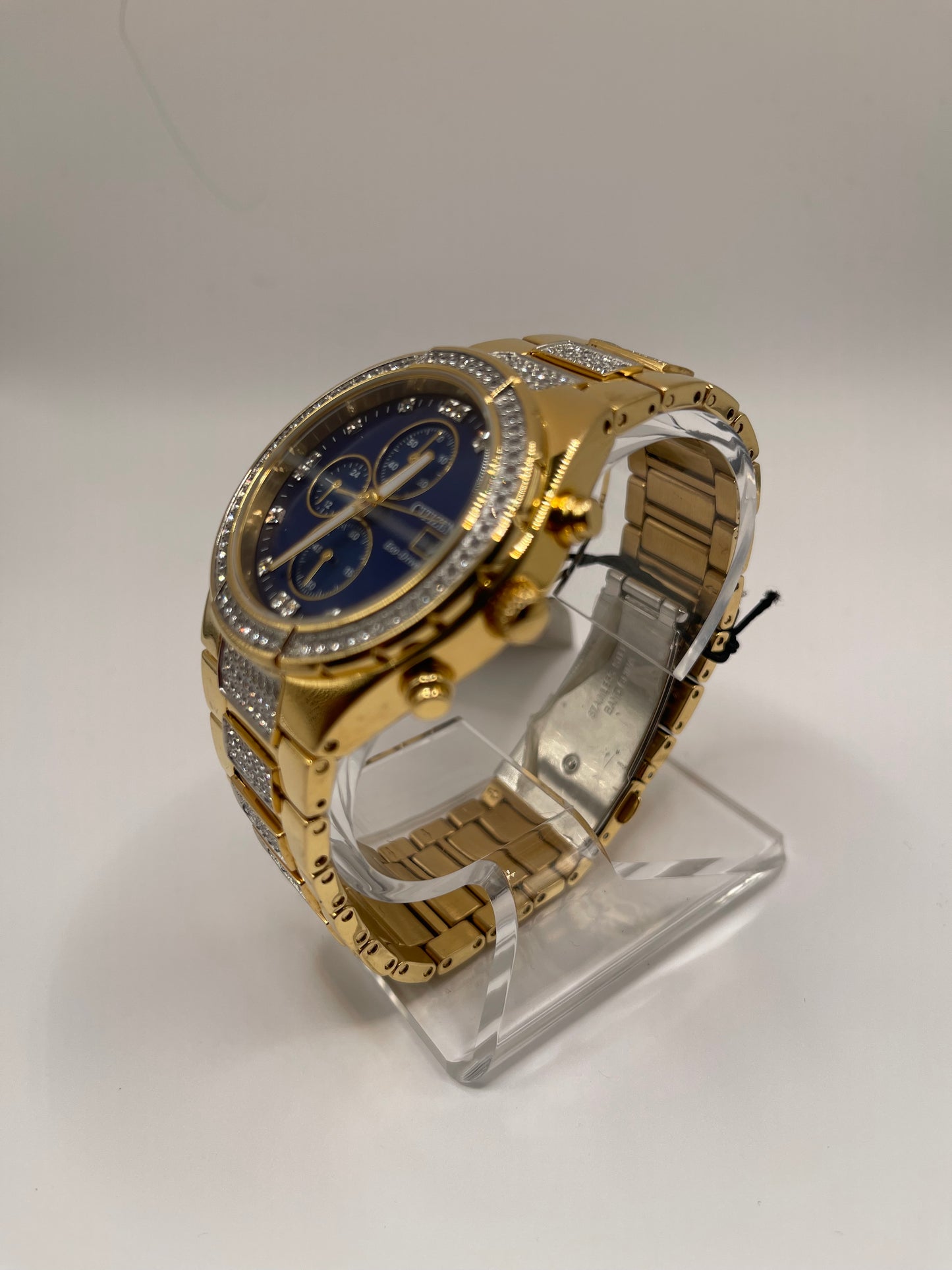 CITIZEN Eco-Drive CRYSTAL Blue Dial Gold-Tone Men's Watch