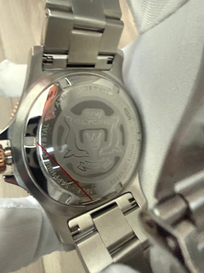 glycine mens combat sub gmt 42mm quartz watch